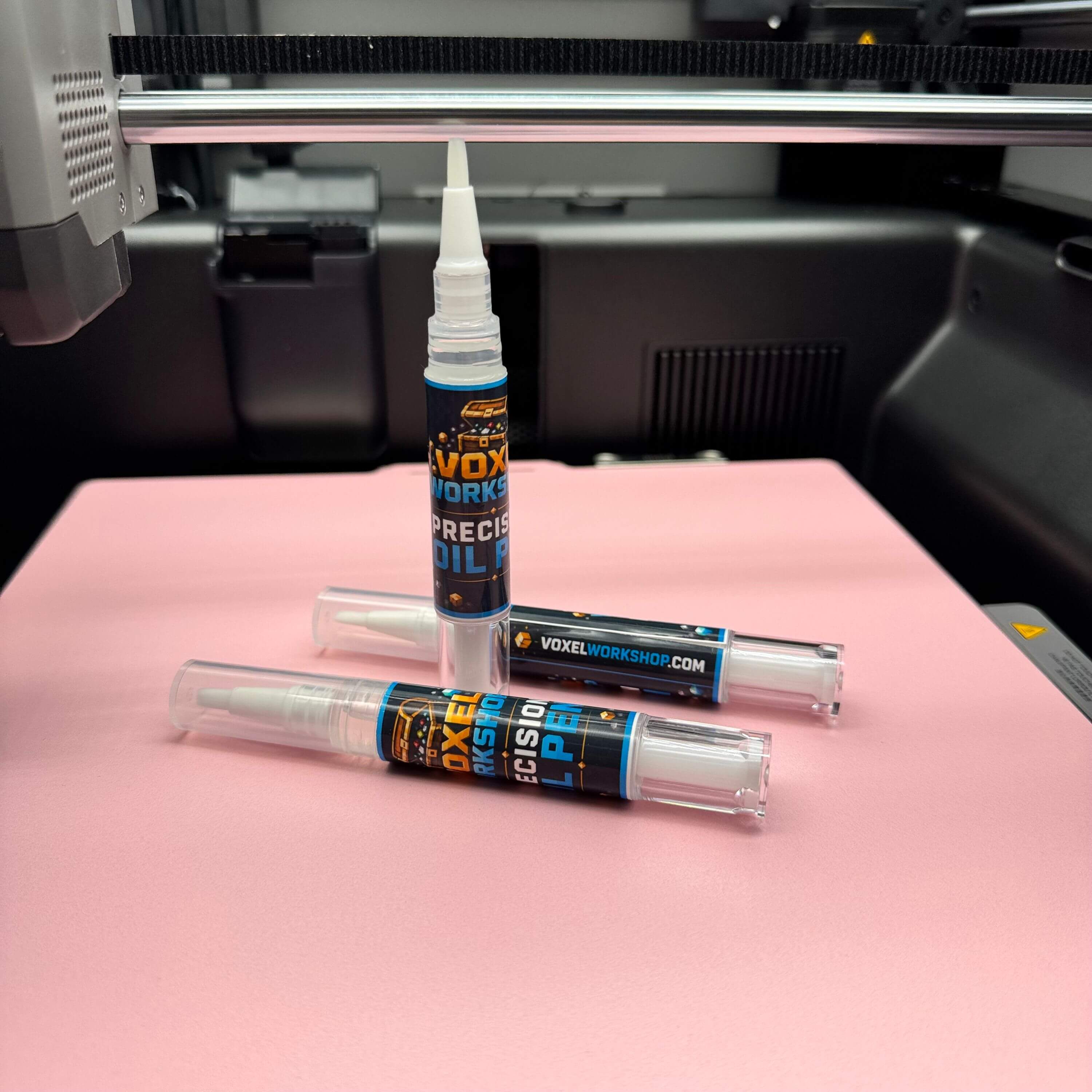 3D Printer Precision Oil Pen | Brush Tip Lubricator for Linear Rails, Rods & Lead Screws | Clean Machine Maintenance | Refillable Applicator