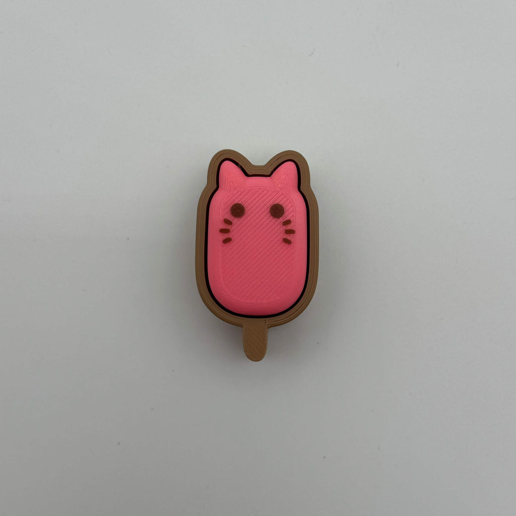Cat Popsicle Fidget Clicker Toy | Kawaii Sensory Desk ADHD Focus Keychain