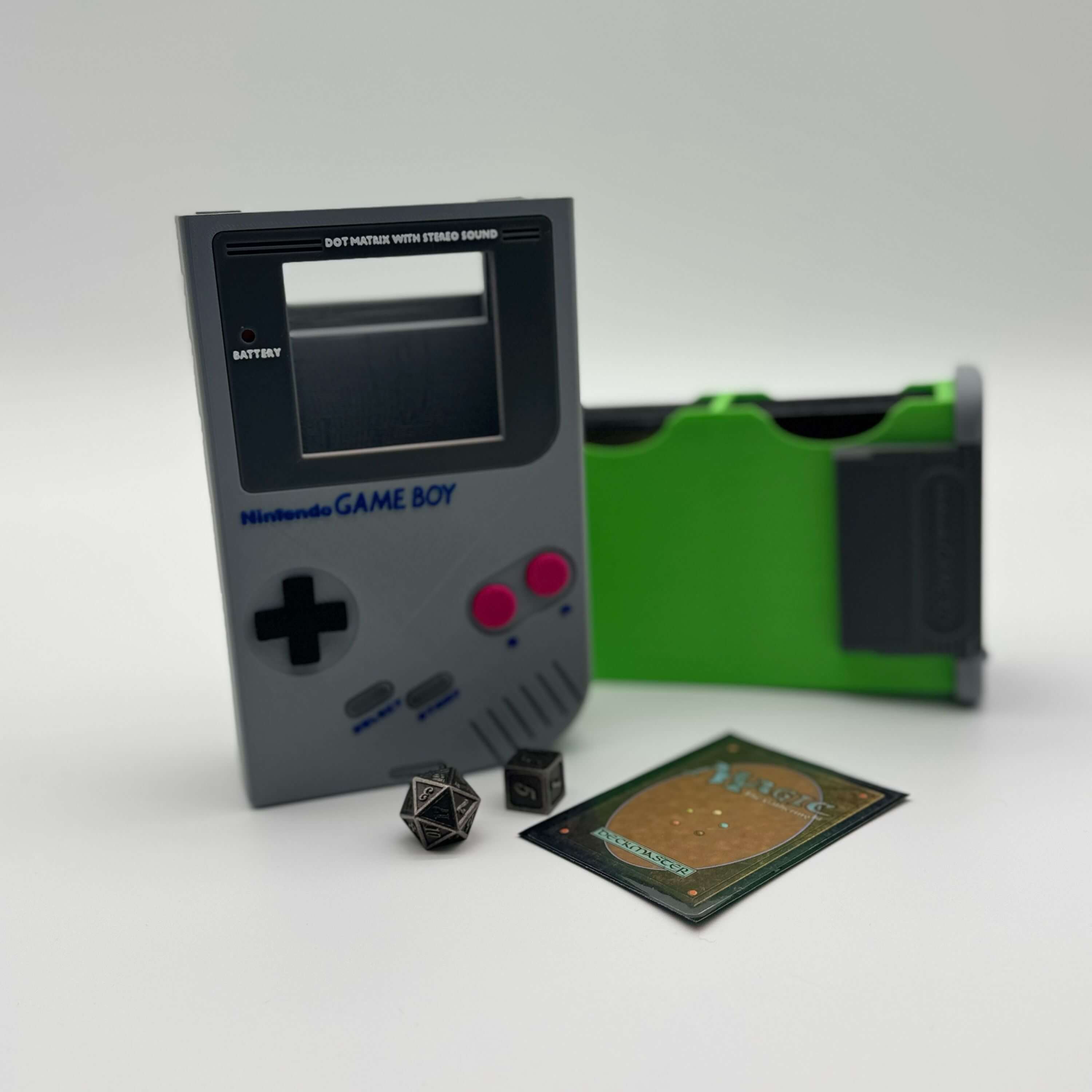 Gameboy Handheld MTG Commander Deck Box | Nintendo Pokemon Inspired TCG Magic The Gathering Card Holder Case