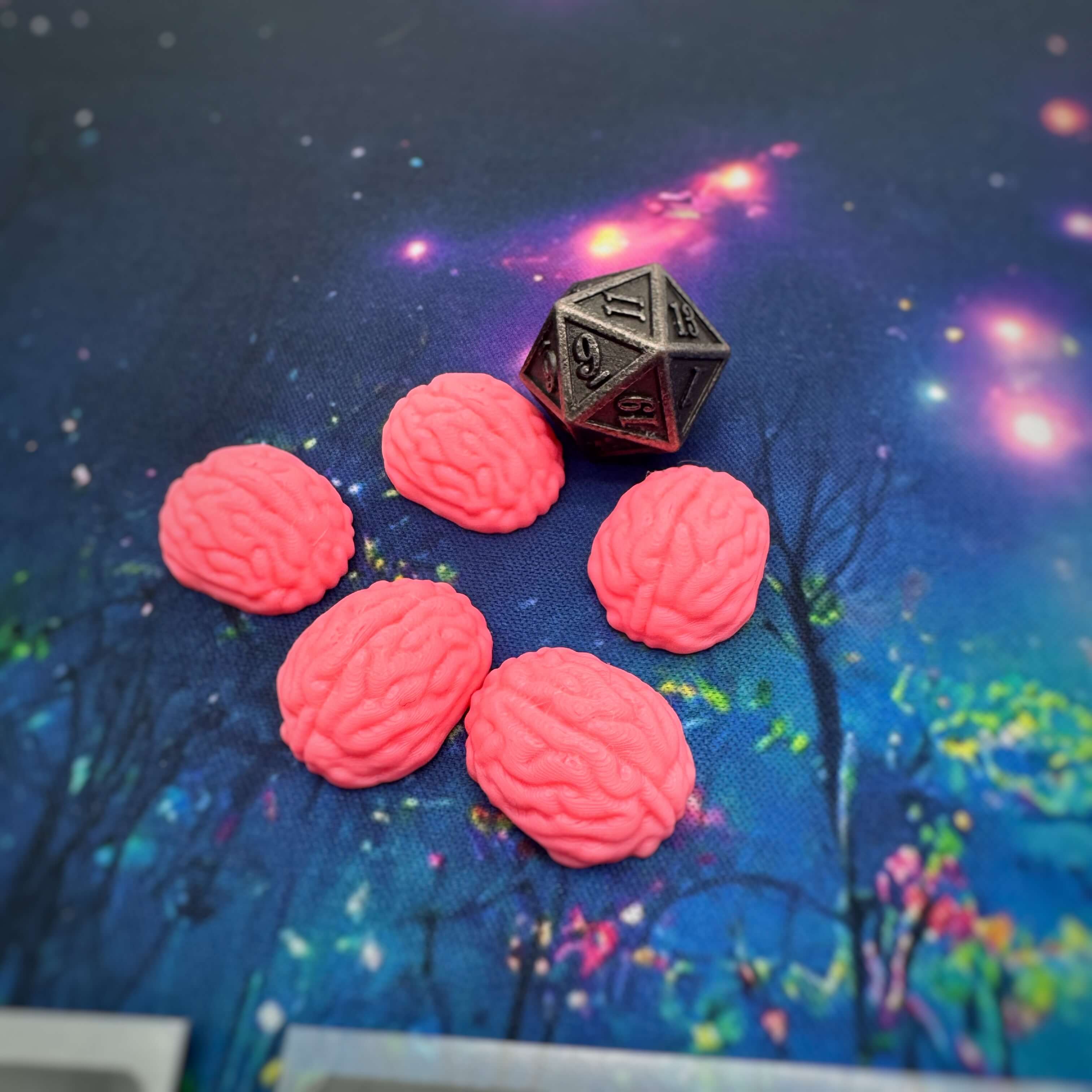 Brain MTG Token | Psychic Horror Magic The Gathering Token | DnD Tabletop Accessory