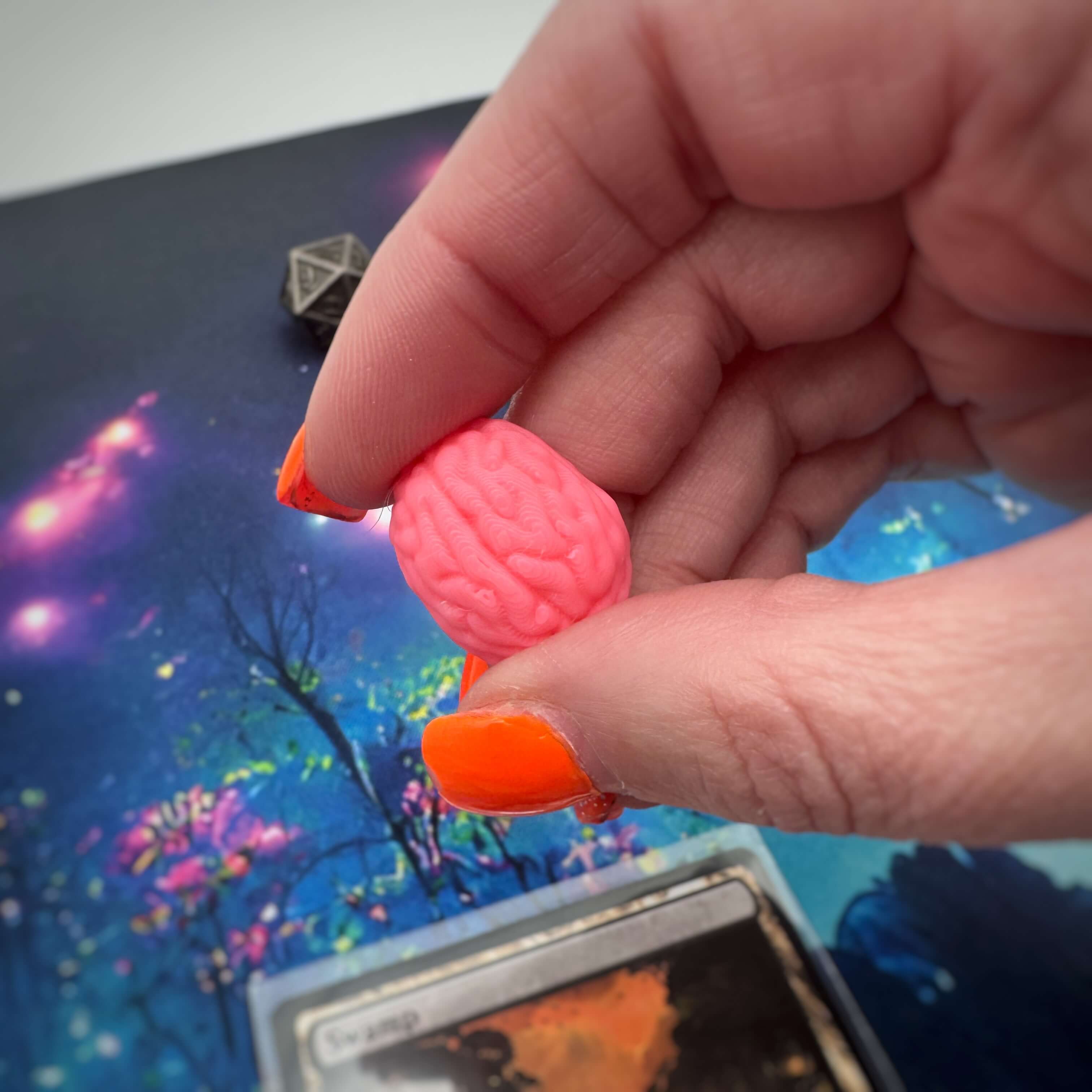 Brain MTG Token | Psychic Horror Magic The Gathering Token | DnD Tabletop Accessory