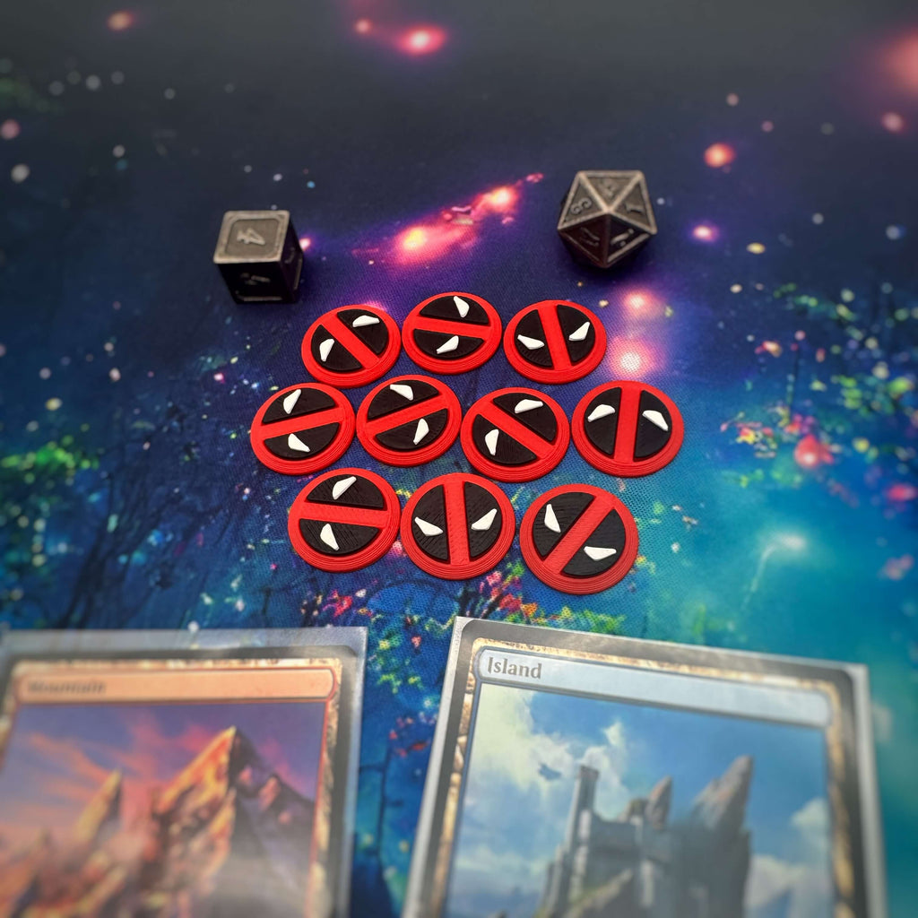 Deadpool MTG Token | Marvel Inspired Magic The Gathering Token | TCG Tabletop Accessory