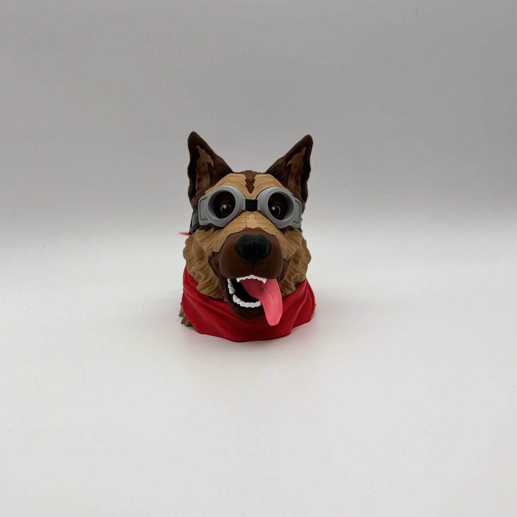 Dogmeat Fallout MTG Commander deck box with goggles and red bandana