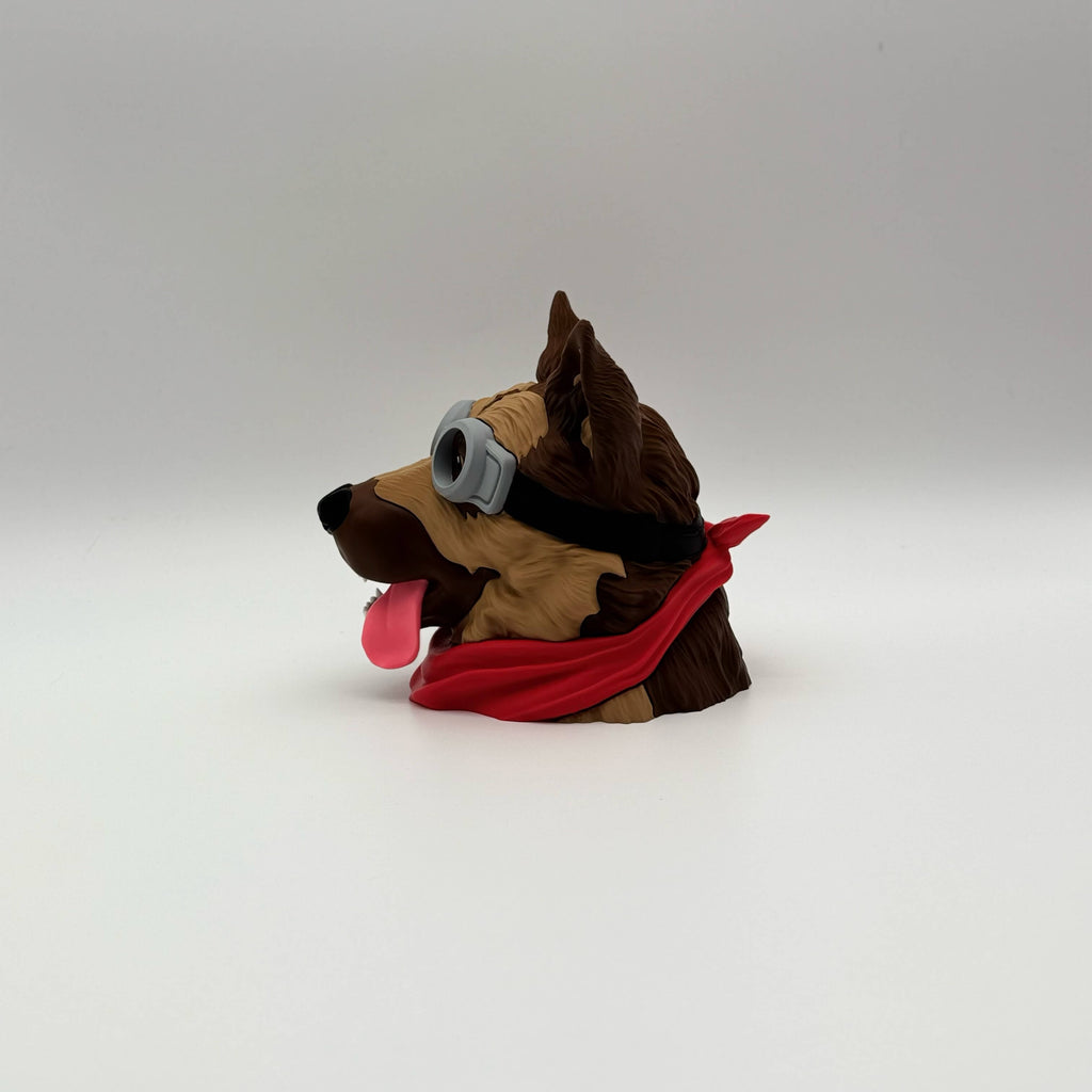 Dogmeat Fallout MTG Commander deck box with goggles and red bandana