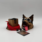 Dogmeat Fallout MTG Commander deck box with goggles and red bandana