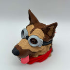 Dogmeat Fallout MTG Commander deck box with goggles and red bandana