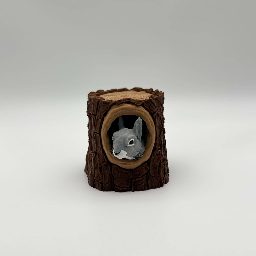 Squirrel Tree Trunk MTG Commander Deck Box | Magic The Gathering Card Holder