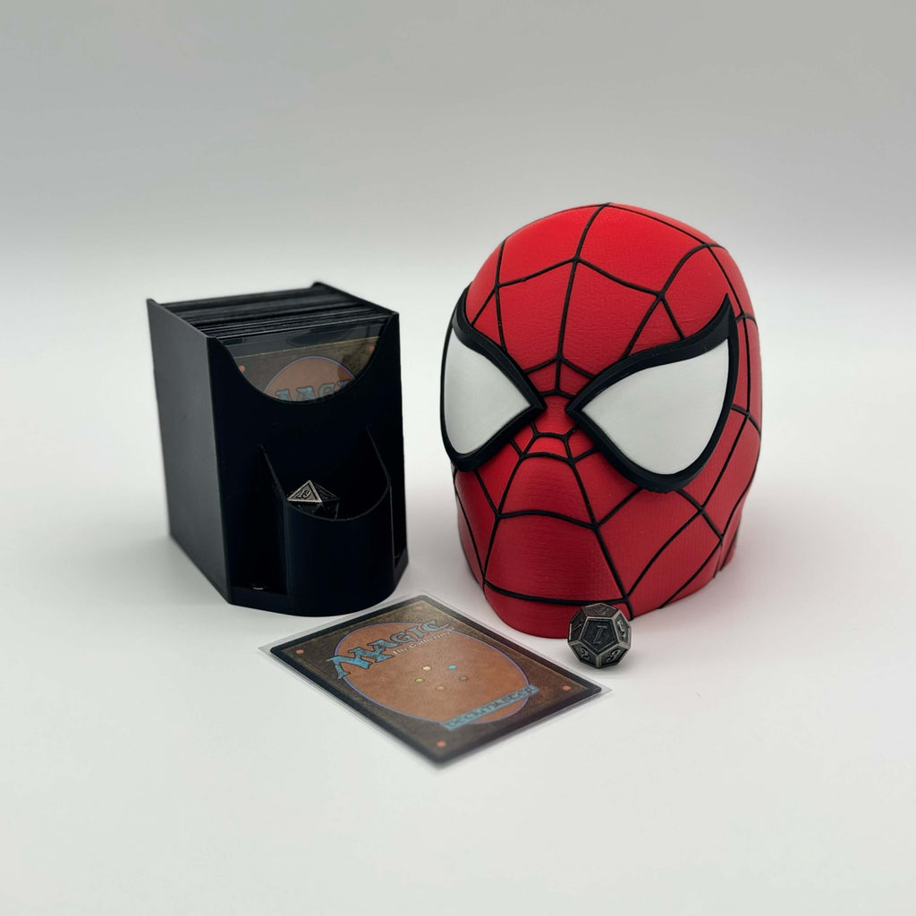 Spider-Man MTG Commander Deck Box | Spiderman Inspired Magic The Gathering Card Holder | 100 Double Sleeved