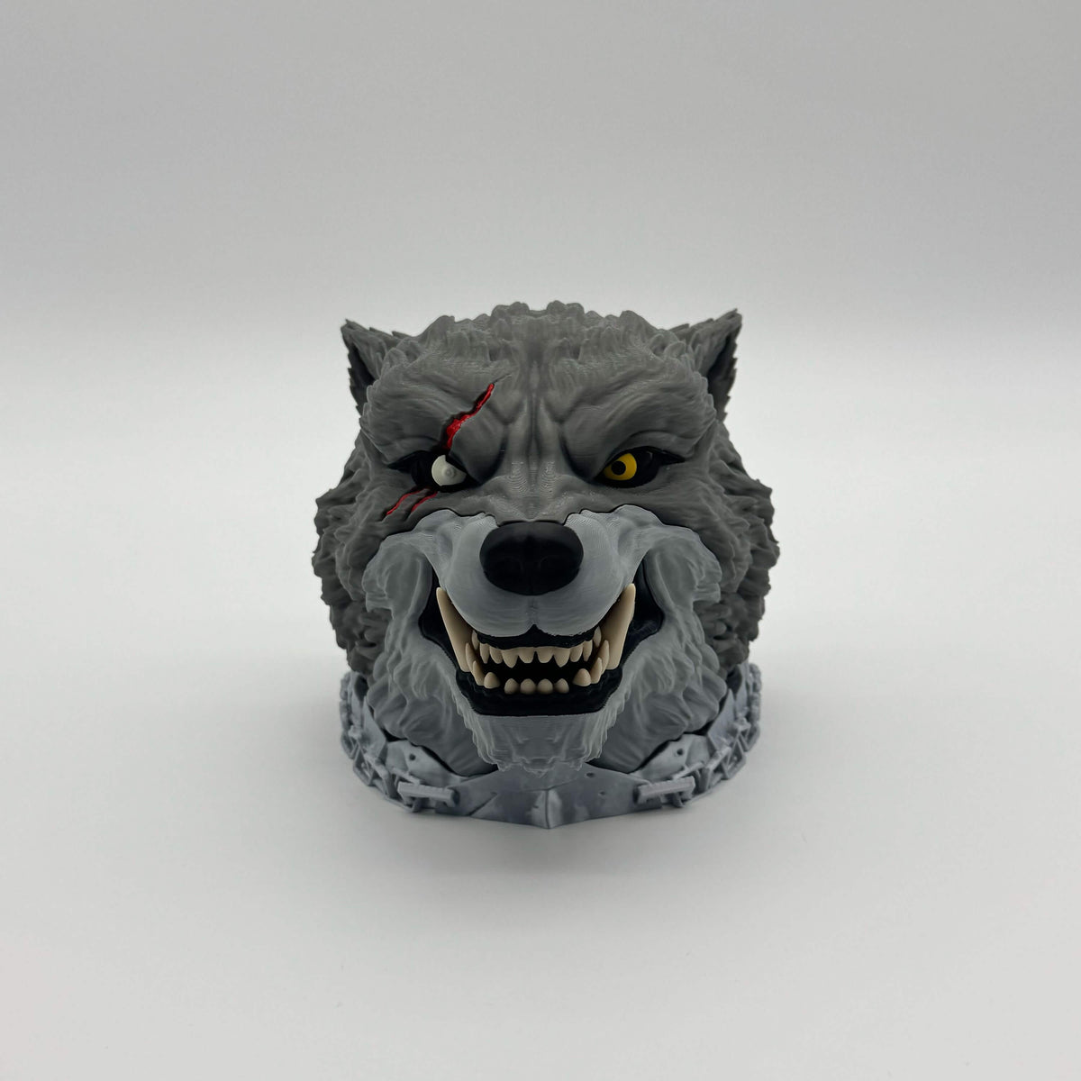 Wolf MTG Commander Deck Box | Fantasy Magic The Gathering TCG Card Holder | White or Battle-Scarred