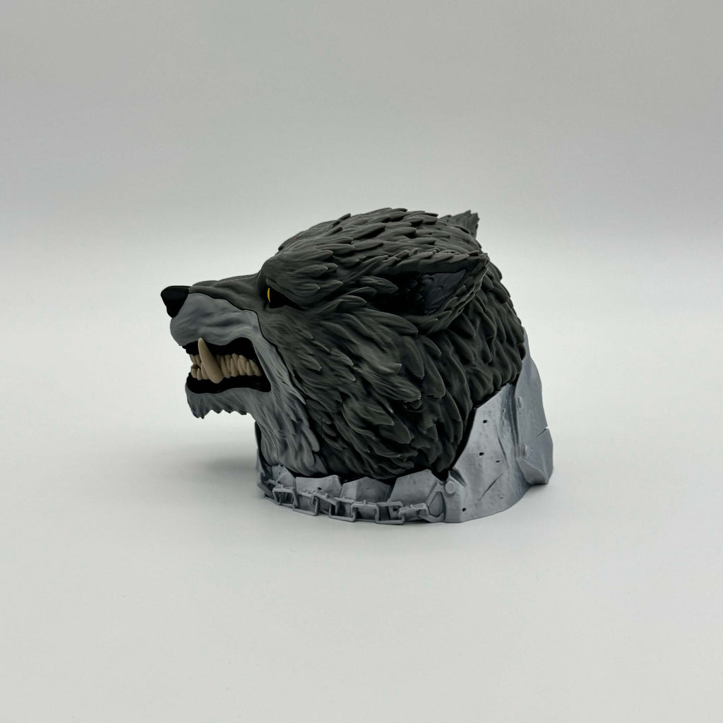 Wolf MTG Commander Deck Box | Fantasy Magic The Gathering TCG Card Holder | White or Battle-Scarred