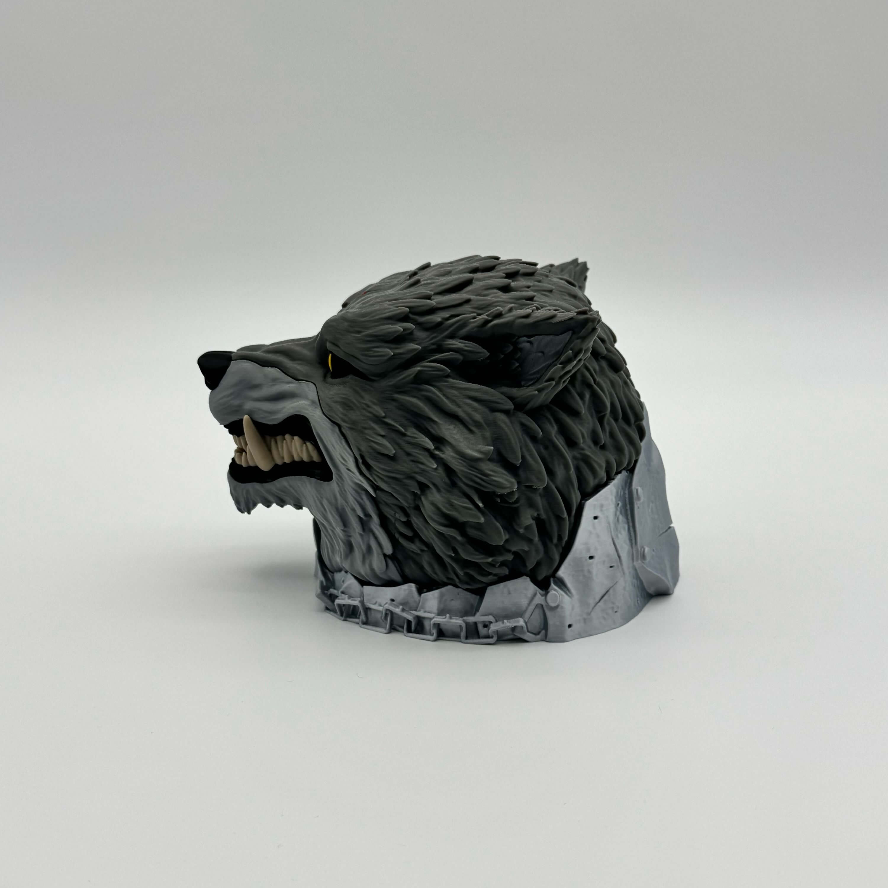 Wolf MTG Commander Deck Box | Fantasy Magic The Gathering TCG Card Holder | White or Battle-Scarred