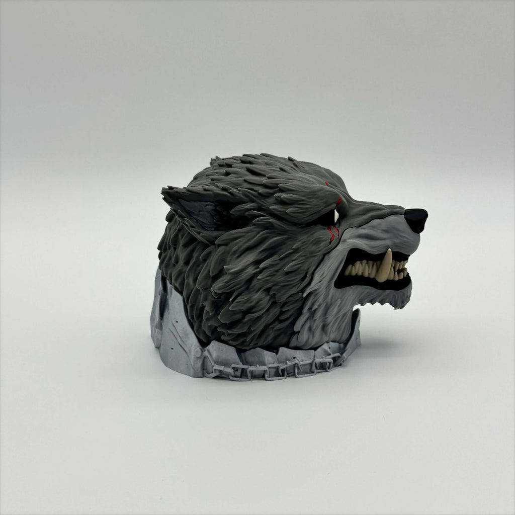 Wolf MTG Commander Deck Box | Fantasy Magic The Gathering TCG Card Holder | White or Battle-Scarred