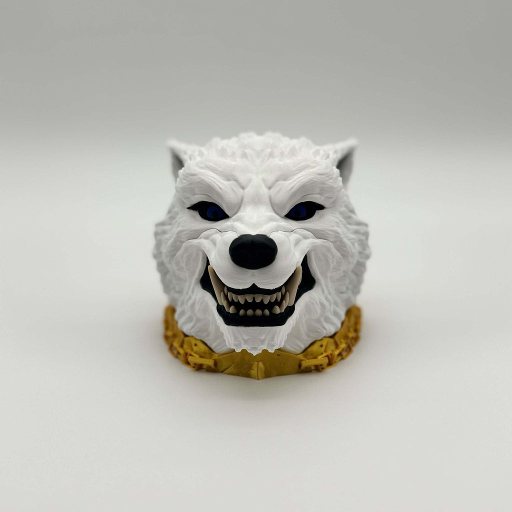Wolf MTG Commander Deck Box | Fantasy Magic The Gathering TCG Card Holder | White or Battle-Scarred