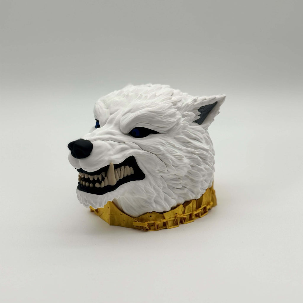 Wolf MTG Commander Deck Box | Fantasy Magic The Gathering TCG Card Holder | White or Battle-Scarred