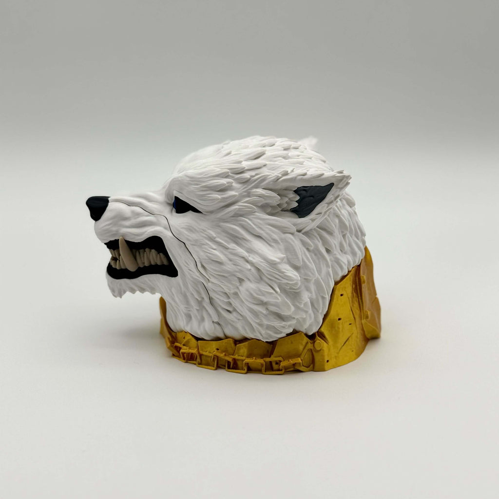 Wolf MTG Commander Deck Box | Fantasy Magic The Gathering TCG Card Holder | White or Battle-Scarred