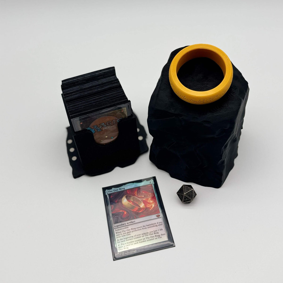 The One Ring MTG Commander Deck Box |  LOTR Lord Of The Rings Inspired Magic The Gathering Card Holder