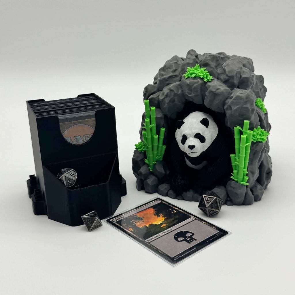 Bear’s Den MTG Commander Deck Box | Brown Bear or Panda TCG Card Holder