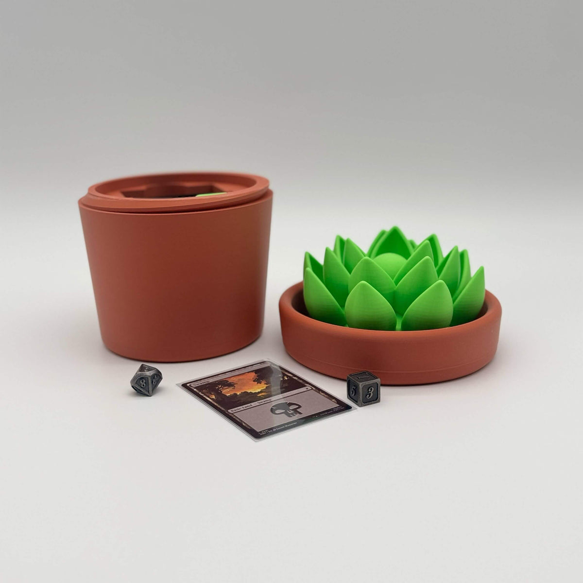 Potted Planter MTG Commander Deck Box | Cactus & Succulent Magic The Gathering Card Holder