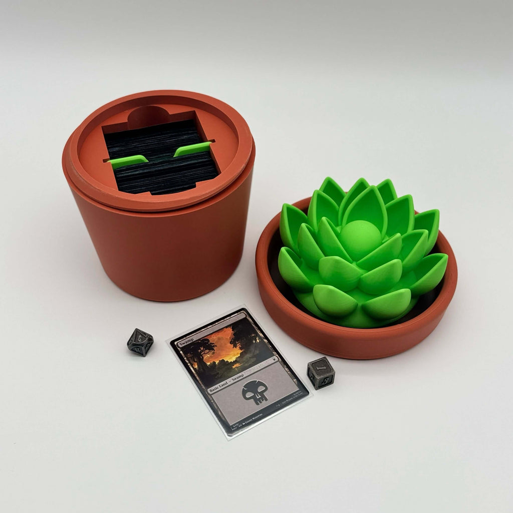 Potted Planter MTG Commander Deck Box | Cactus & Succulent Magic The Gathering Card Holder