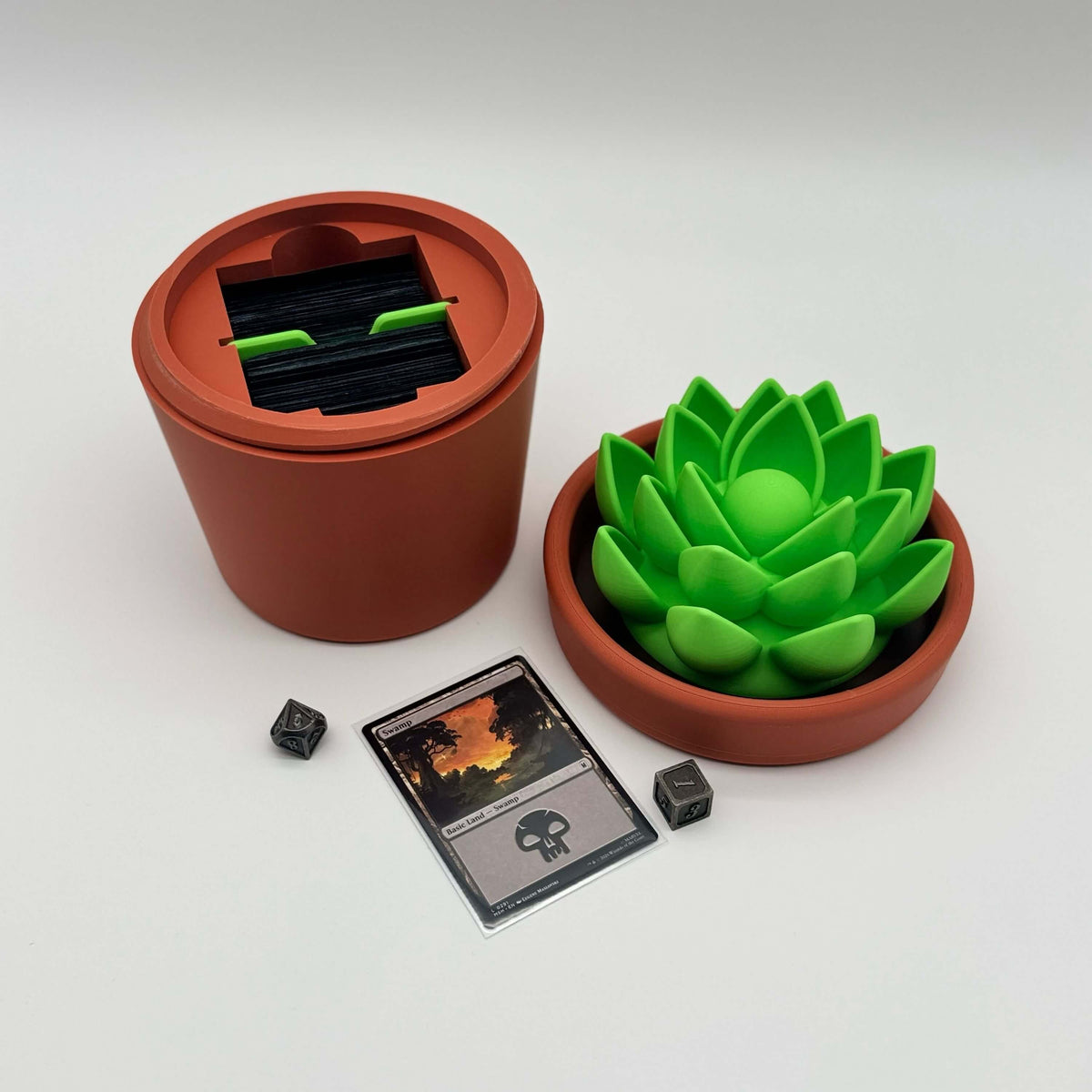Potted Planter MTG Commander Deck Box | Cactus & Succulent Magic The Gathering Card Holder