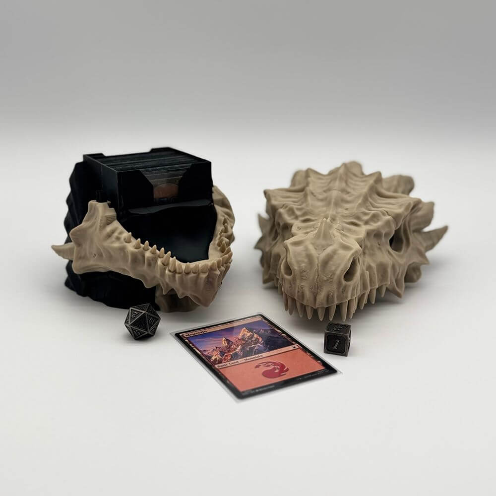 Dragon Skull MTG Commander Deck Box | Fantasy Magic The Gathering Card Holder