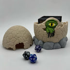 Hatchling Relic Egg MTG Commander Deck Box | Fantasy Dinosaur Magic The Gathering Card Holder