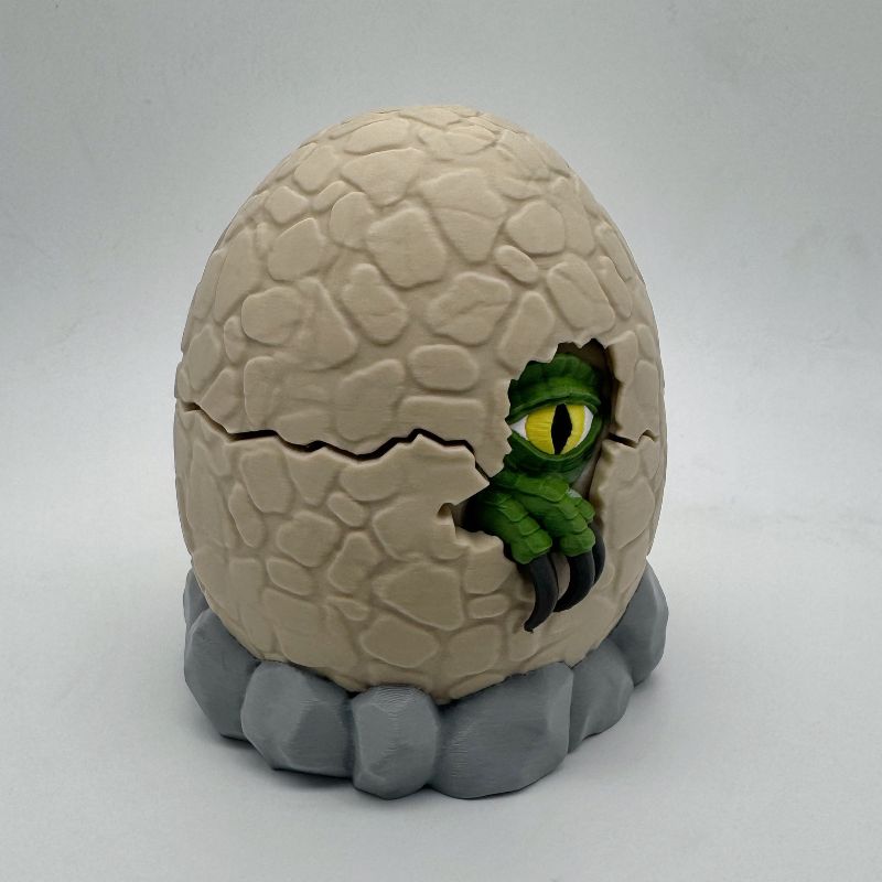 Hatchling Relic Egg MTG Commander Deck Box | Fantasy Dinosaur Magic The Gathering Card Holder