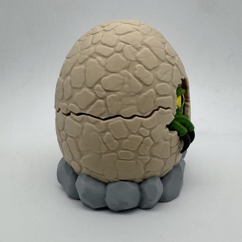 Hatchling Relic Egg MTG Commander Deck Box | Fantasy Dinosaur Magic The Gathering Card Holder