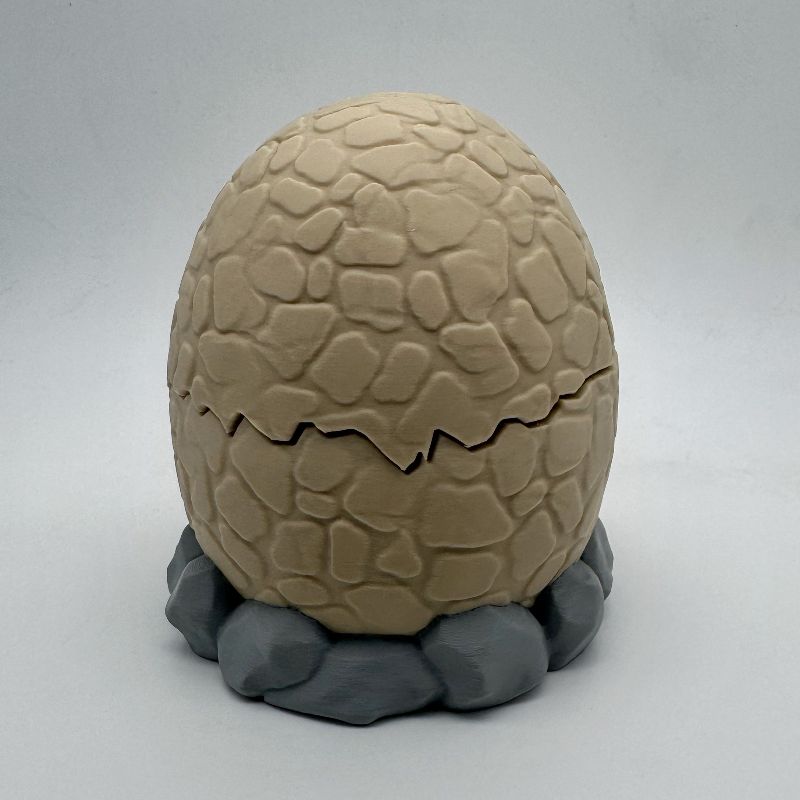 Hatchling Relic Egg MTG Commander Deck Box | Fantasy Dinosaur Magic The Gathering Card Holder