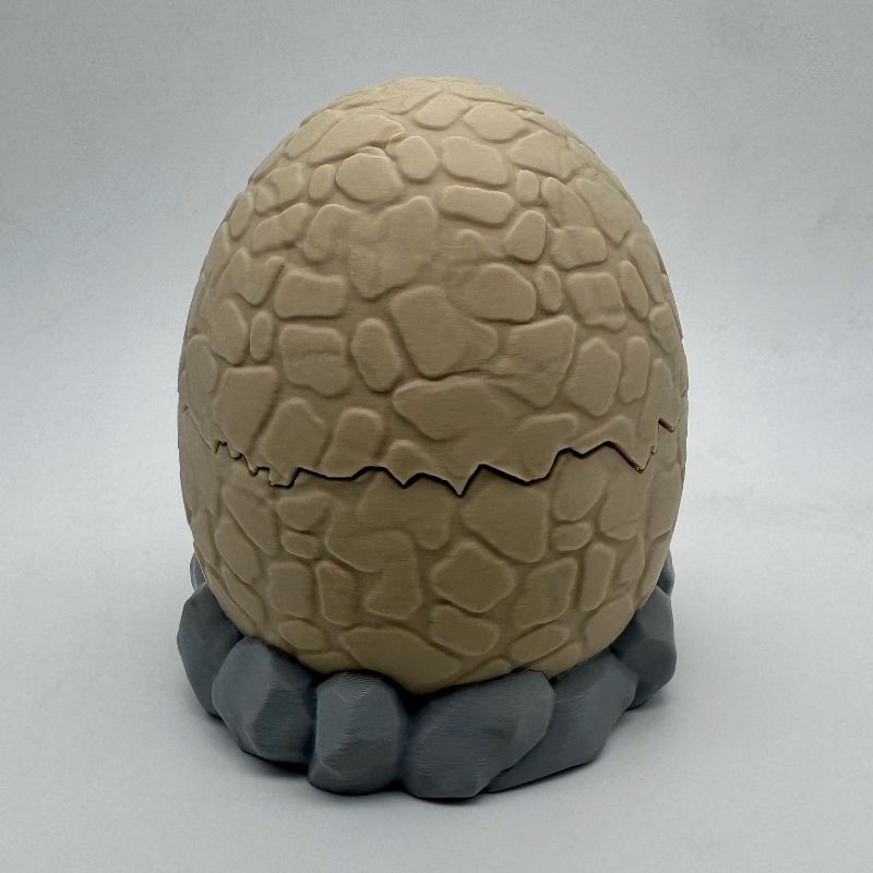 Hatchling Relic Egg MTG Commander Deck Box | Fantasy Dinosaur Magic The Gathering Card Holder
