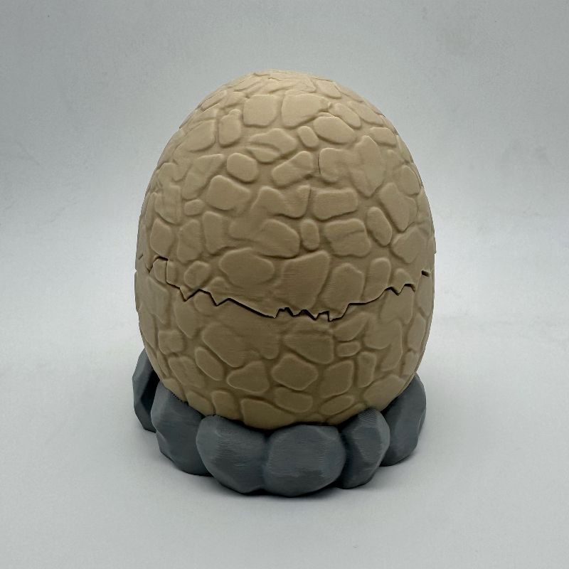 Hatchling Relic Egg MTG Commander Deck Box | Fantasy Dinosaur Magic The Gathering Card Holder