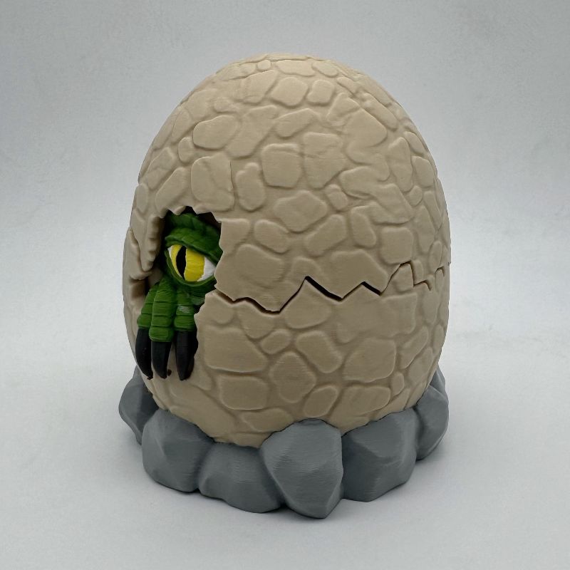 Hatchling Relic Egg MTG Commander Deck Box | Fantasy Dinosaur Magic The Gathering Card Holder