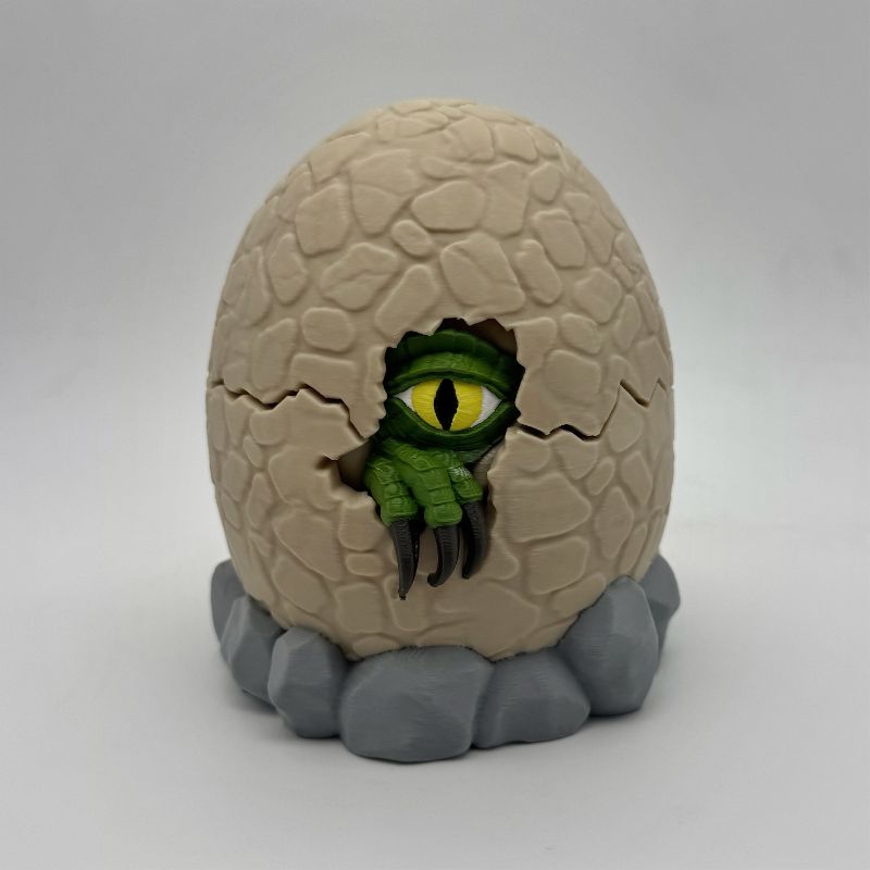 Hatchling Relic Egg MTG Commander Deck Box | Fantasy Dinosaur Magic The Gathering Card Holder
