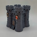 Castle Fortress MTG Commander Deck Box | Magic The Gathering Castle Card Holder with Custom Banners