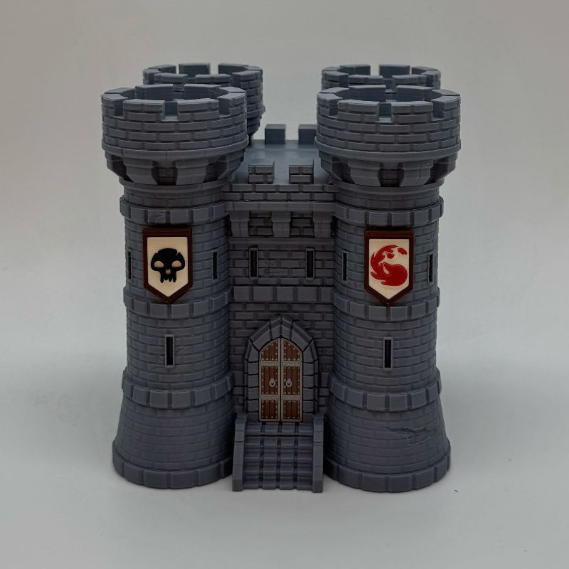 Castle Fortress MTG Commander Deck Box | Magic The Gathering Castle Card Holder with Custom Banners