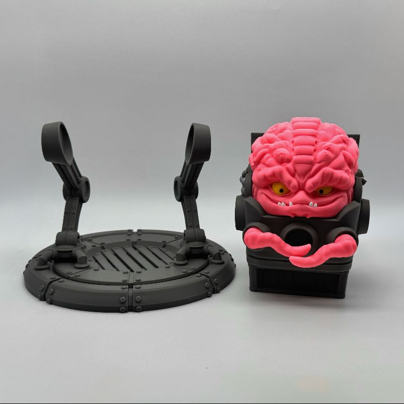 Alien Brain Overlord MTG Commander Deck Box | Krang Inspired Magic The Gathering Card Holder