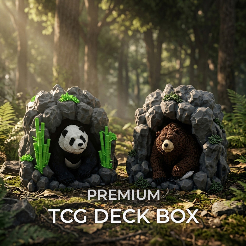 Bear’s Den MTG Commander Deck Box | Brown Bear or Panda TCG Card Holder