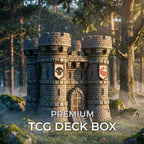 Castle Fortress MTG Commander Deck Box | Magic The Gathering Castle Card Holder with Custom Banners