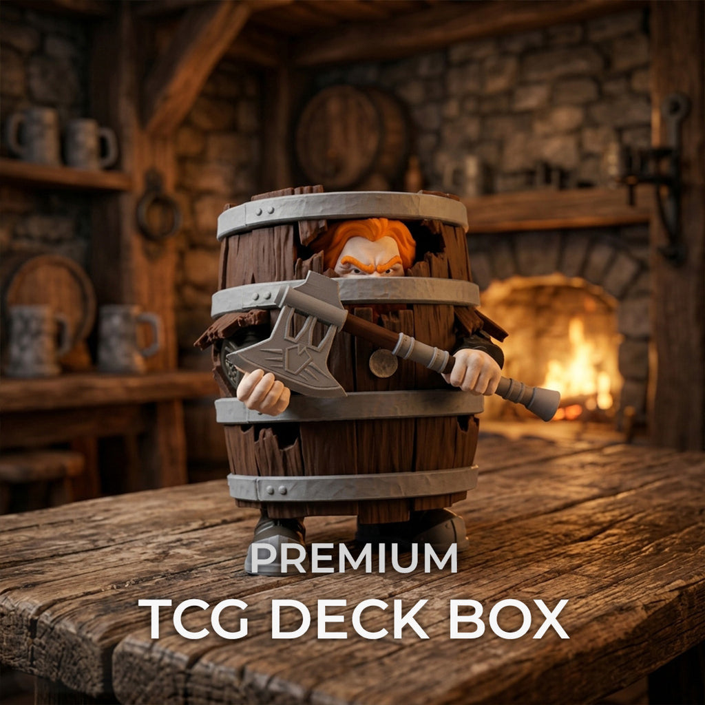 Dwarf in a Barrel MTG Commander Deck Box | Fantasy Magic The Gathering Card Holder