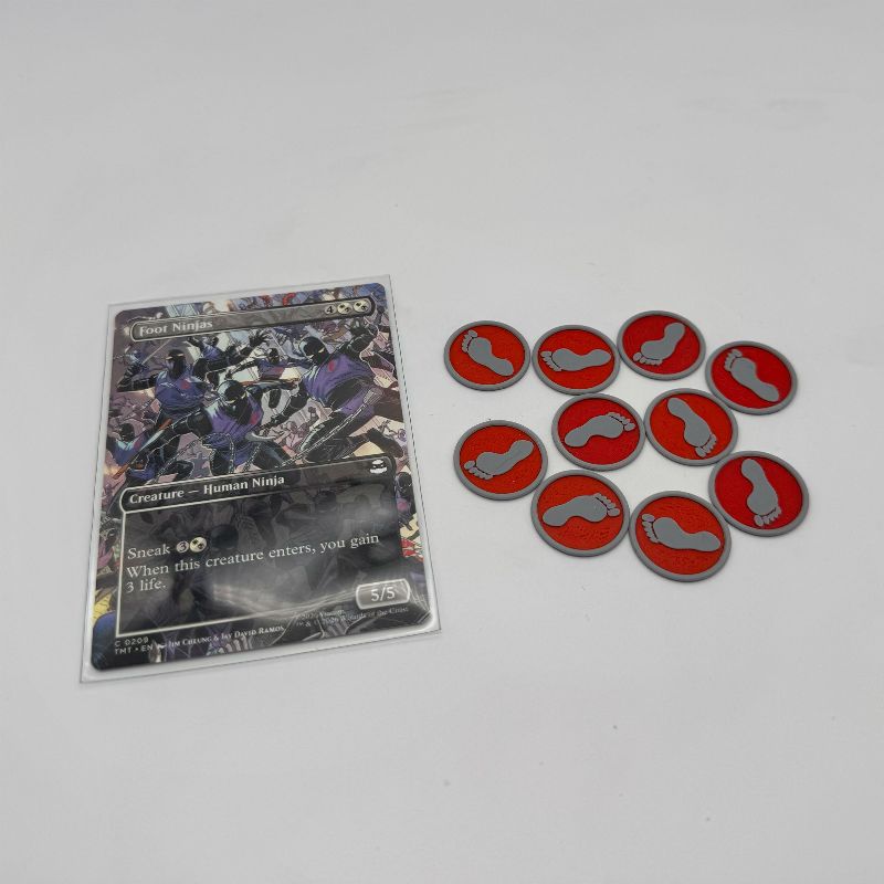 Footprint MTG Token | TMNT Inspired Magic the Gathering Token | DnD Tabletop Accessory