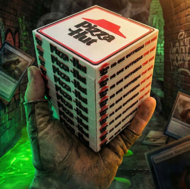 Pizza Stack MTG Commander Deck Box | Teenage Mutant Ninja Turtles Magic The Gathering Card Holder