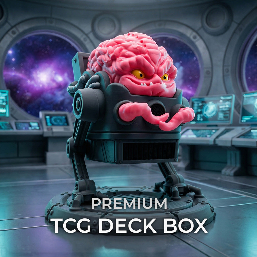 Alien Brain Overlord MTG Commander Deck Box | Krang Inspired Magic The Gathering Card Holder