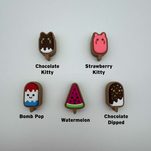 Cat Popsicle Fidget Clicker Toy | Kawaii Sensory Desk ADHD Focus Keychain
