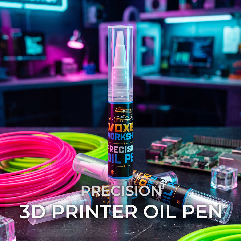 3D Printer Precision Oil Pen | Brush Tip Lubricator for Linear Rails, Rods & Lead Screws | Clean Machine Maintenance | Refillable Applicator