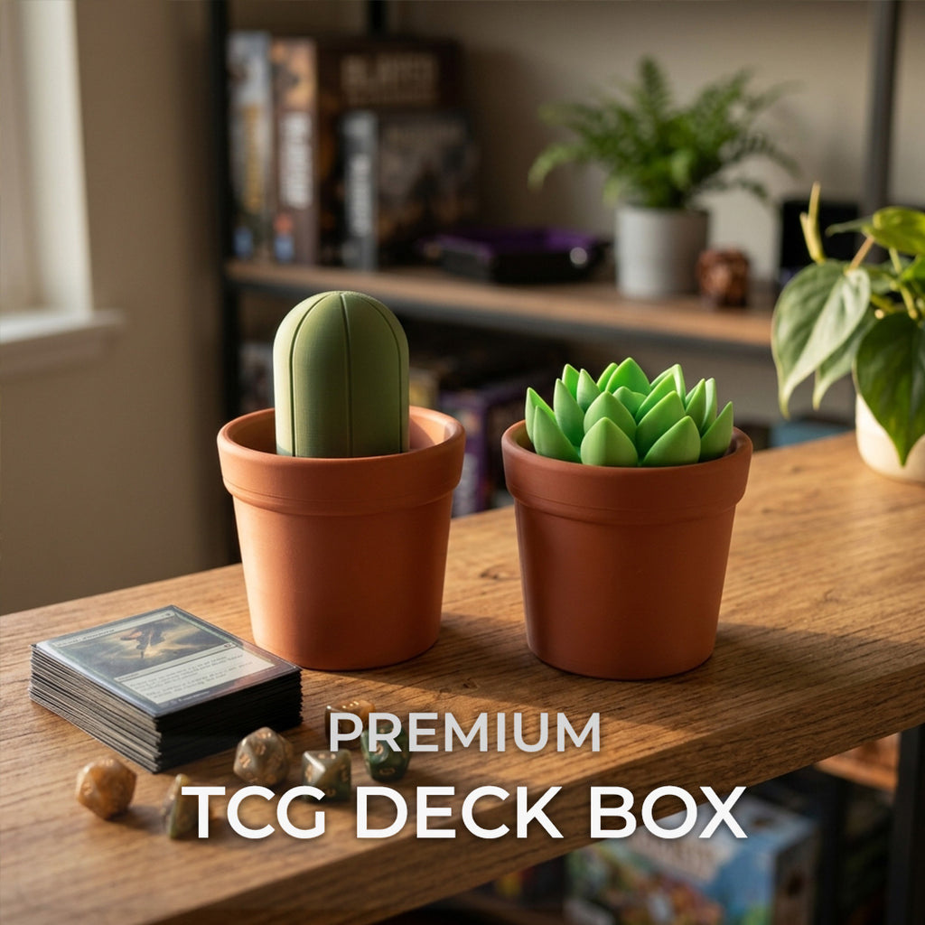 Potted Planter MTG Commander Deck Box | Cactus & Succulent Magic The Gathering Card Holder