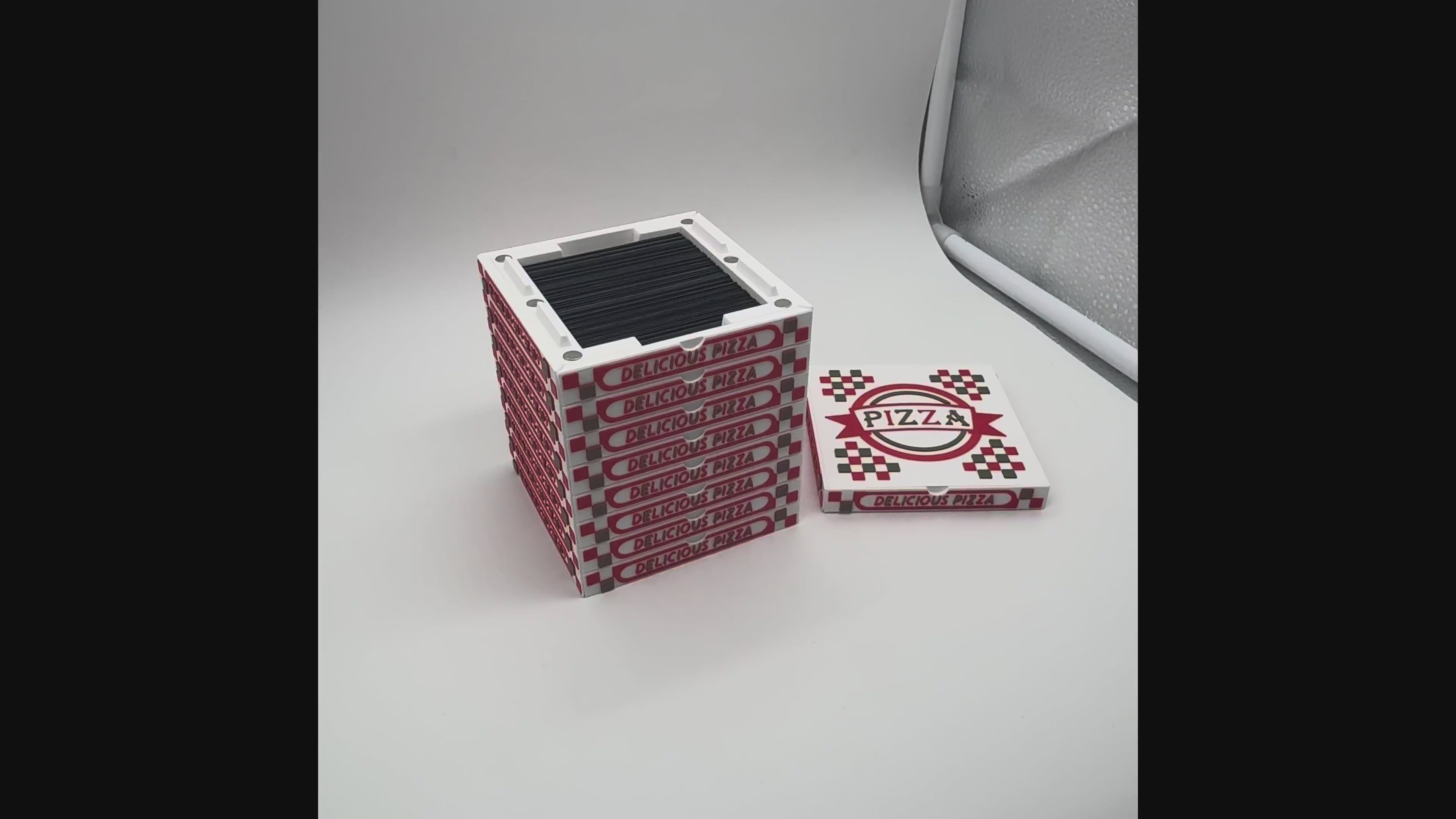Pizza Stack MTG Commander Deck Box | TMNT Inspired Magic The Gathering Card Holder