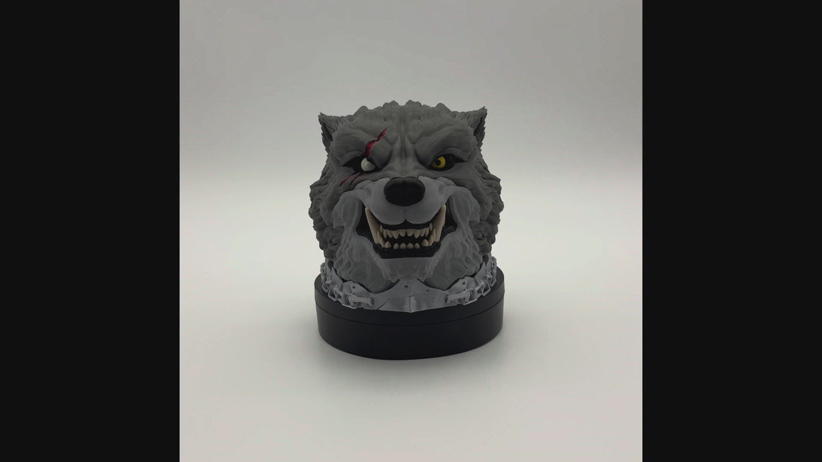 Wolf MTG Commander Deck Box | Fantasy Magic The Gathering TCG Card Holder | White or Battle-Scarred