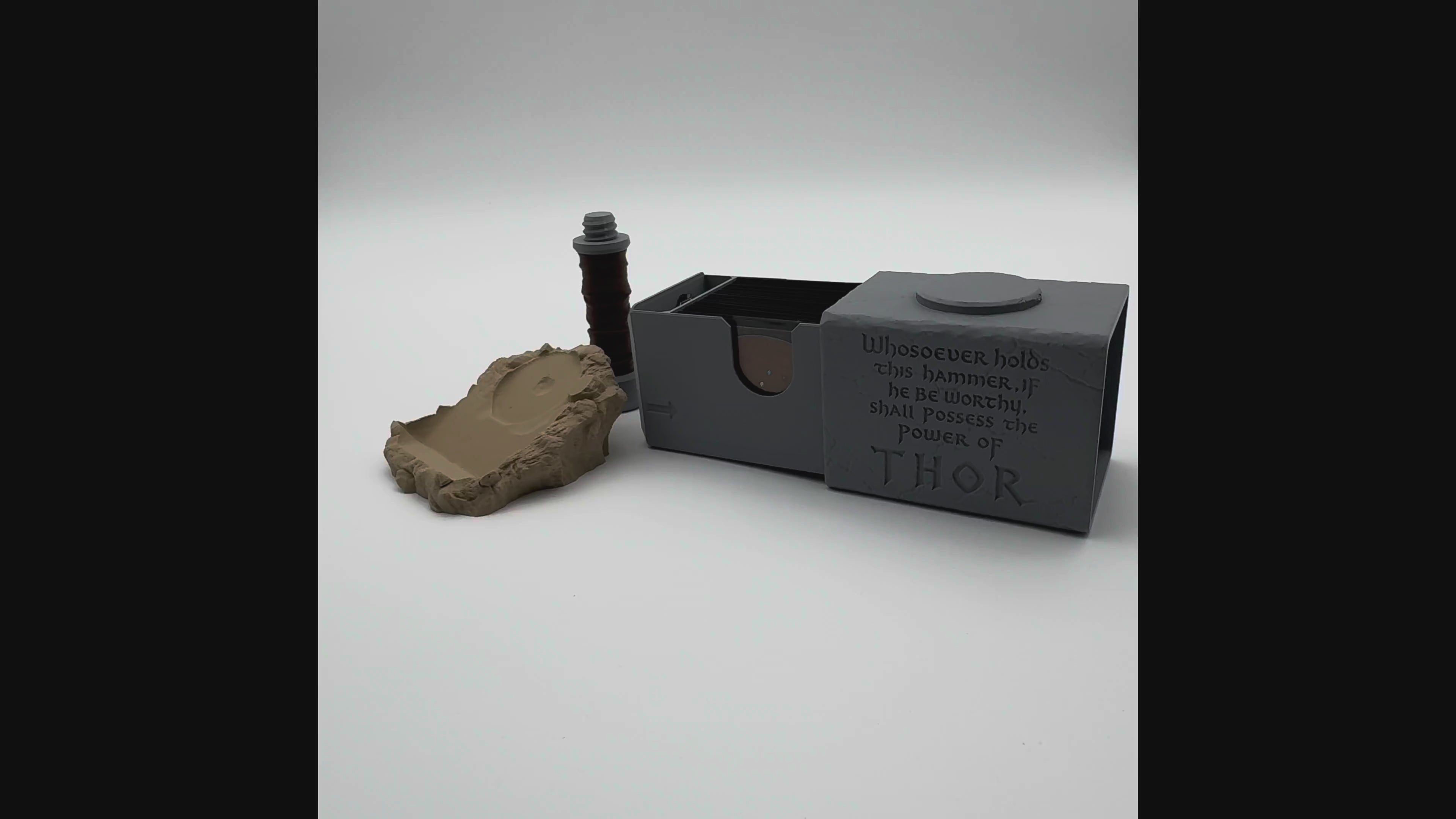 Thor's Hammer MTG Commander Deck Box | Marvel TCG Magic The Gathering Card Holder