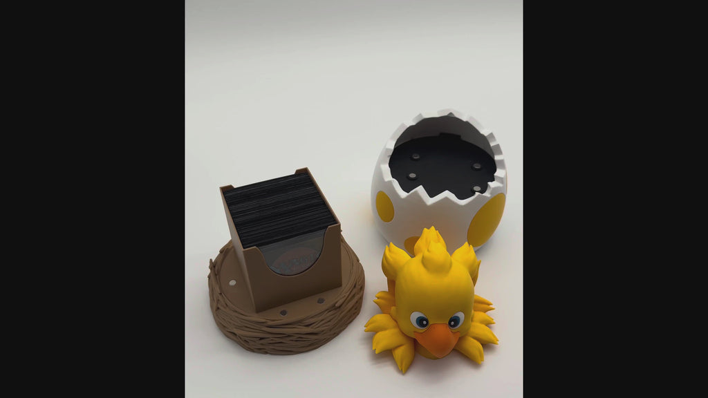 Chocobo Egg MTG Commander Deck Box | Final Fantasy Inspired Magic The Gathering Card Holder
