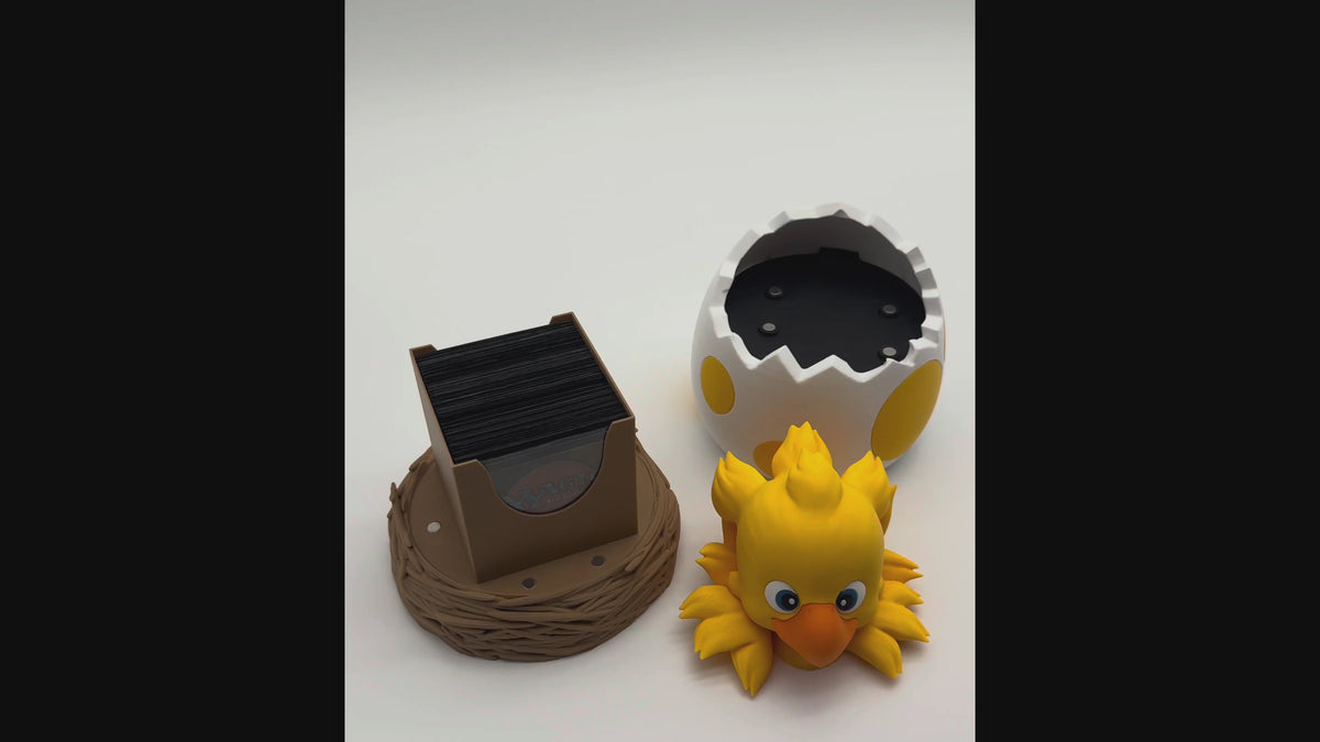 Chocobo Egg MTG Commander Deck Box | Final Fantasy Inspired Magic The Gathering Card Holder